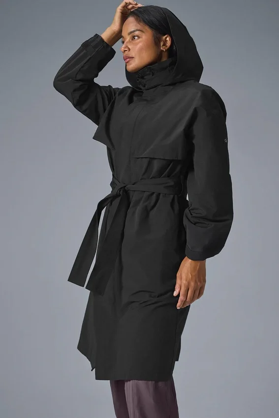 Crinkle on the Move Trench - Zwart