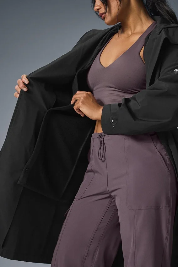 Crinkle on the Move Trench - Zwart