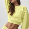Cropped Accolade T-shirt met ronde hals - Sunshine