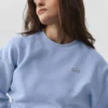 Cropped Accolade-trui met ronde hals - Licht Provence-blauw