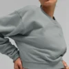 Cropped Accolade-trui met ronde hals - Lunar Grey