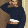Cropped Accolade-trui met ronde hals - Navy