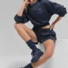 Cropped Accolade-trui met ronde hals - Navy