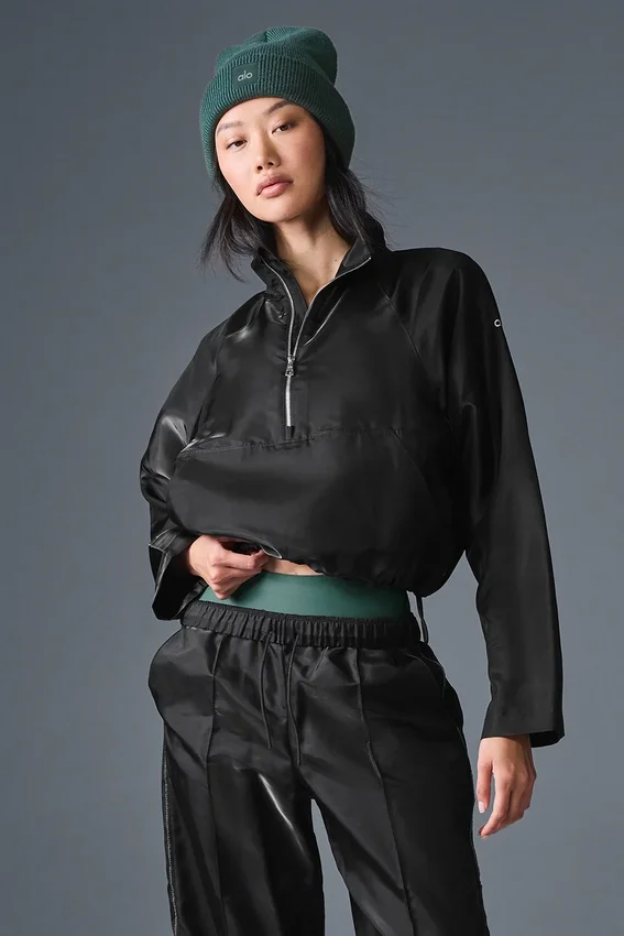 Cropped Afterglow-trui - Zwart