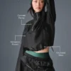 Cropped Afterglow-trui - Zwart