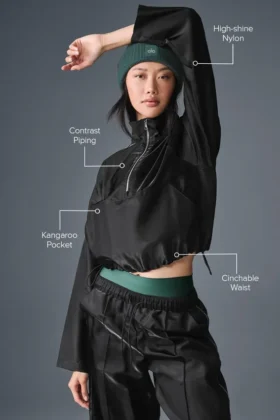 Cropped Afterglow-trui – Zwart