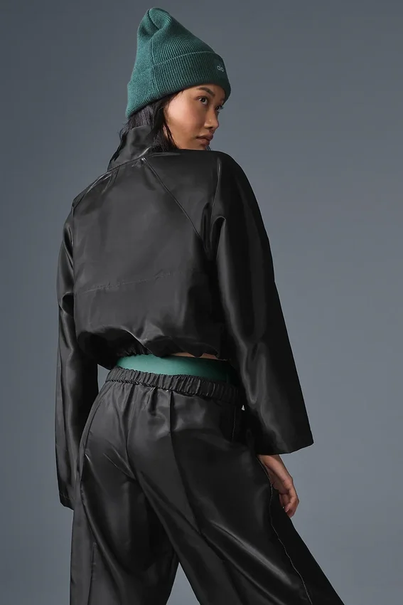 Cropped Afterglow-trui - Zwart