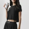 Cropped All Day met korte mouwen - Zwart