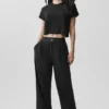 Cropped All Day met korte mouwen - Zwart