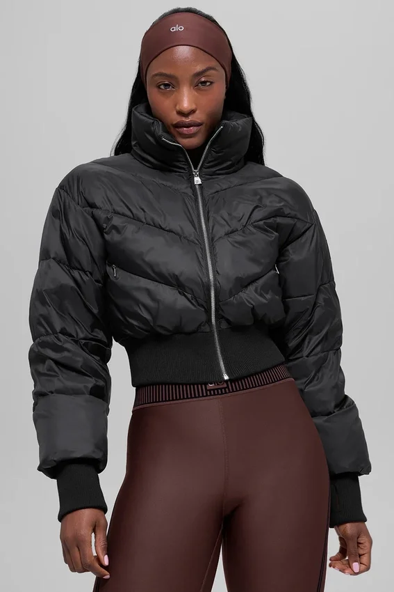 Cropped Atmosphere-pufferjas - Zwart