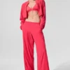 Cropped Breezy Full-Zip Cover-up - Candy Red