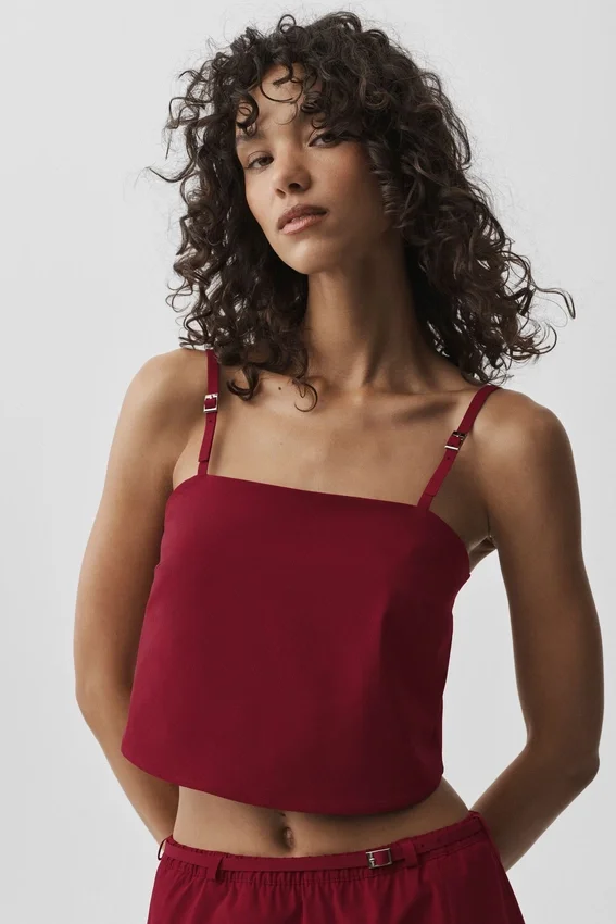 Cropped Connection Top - Summer Romance Red