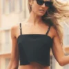 Cropped Connection Top - Zwart