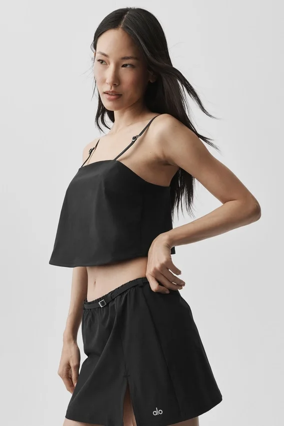 Cropped Connection Top - Zwart