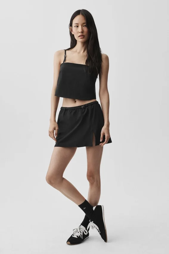 Cropped Connection Top - Zwart