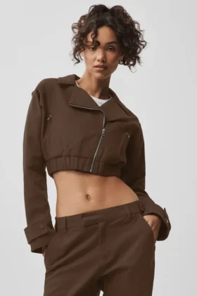 Cropped Cosmopolitan-jas - Espresso