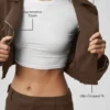 Cropped Cosmopolitan-jas - Espresso