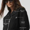 Cropped Cosmopolitan-jas - Zwart