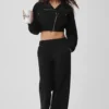 Cropped Cosmopolitan-jas - Zwart