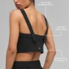 Cropped Dreamscape-tanktop - Zwart