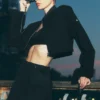 Cropped Main Character-jas - Zwart