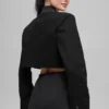 Cropped Main Character-jas - Zwart