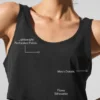 Cropped Sport Star Top - Zwart
