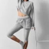 Cropped Sway-trui met ronde hals - Athletic Heather Grey