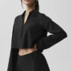 Cropped Unmatched met lange mouwen - Zwart