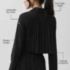 Cropped Unmatched met lange mouwen - Zwart
