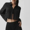 Cropped Unmatched met lange mouwen - Zwart