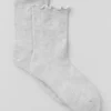 Dames sokken met gekartelde rand - Athletic Heather Grey