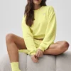 Cropped Accolade T-shirt met ronde hals - Sunshine