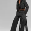 Daylight-broek met krijtstreep (lang) – Zwart/Titanium