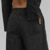Daylight-broek met krijtstreep (lang) – Zwart/Titanium