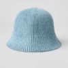 Denim gebreide cloche - Hemelsblauw/Donker hemelsblauw