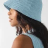 Denim gebreide cloche - Hemelsblauw/Donker hemelsblauw