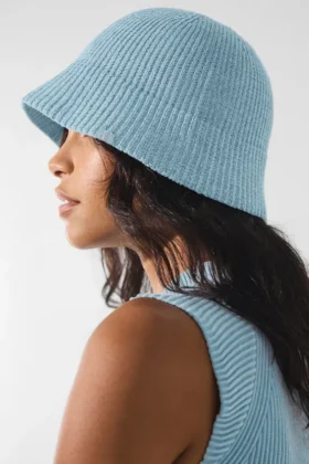 Denim gebreide cloche – Hemelsblauw/Donker hemelsblauw