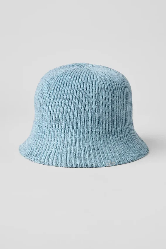 Denim gebreide cloche - Hemelsblauw/Donker hemelsblauw