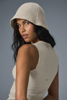 Denim gebreide cloche - Ivoor/Havermelk