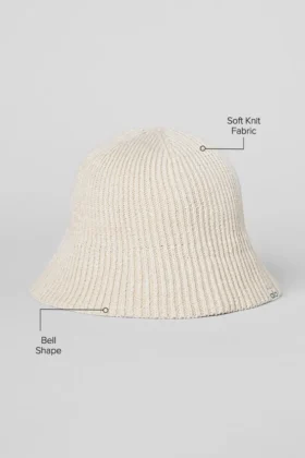 Denim gebreide cloche – Ivoor/Havermelk
