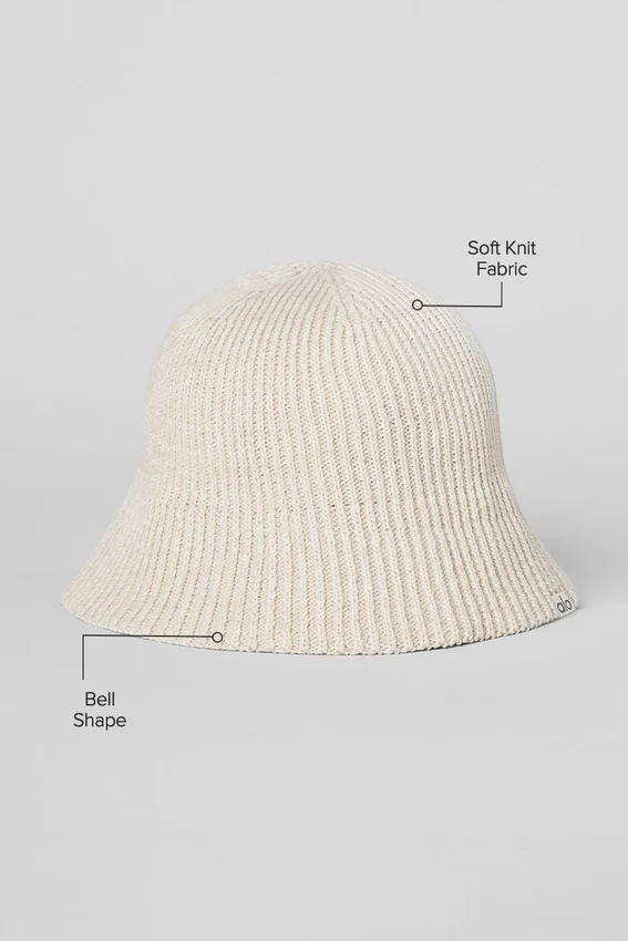 Denim gebreide cloche - Ivoor/Havermelk