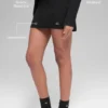 Denim gebreide High-Waist rok - Zwart/antraciet