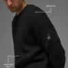 Domain geribde crew-trui - Zwart