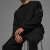 Domain geribde crew-trui - Zwart