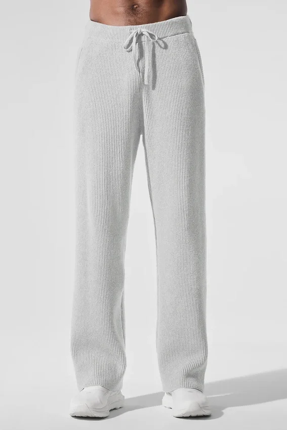 Domain geribde joggingbroek - Athletic Heather Grey