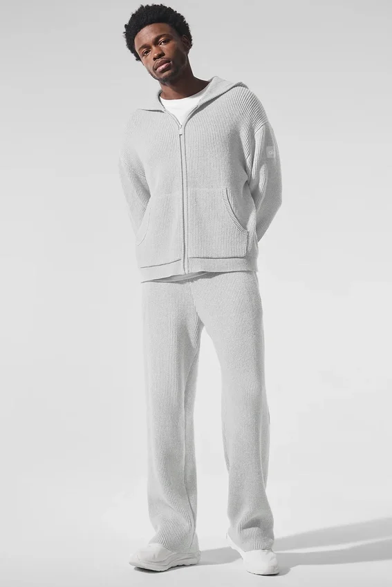 Domain geribde joggingbroek - Athletic Heather Grey