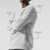 Domain ribgebreide trui met ronde hals - Athletic Heather Grey