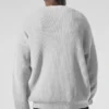 Domain ribgebreide trui met ronde hals - Athletic Heather Grey