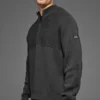 Domain Shift geribbelde trui met 1/4 rits - Anthracite